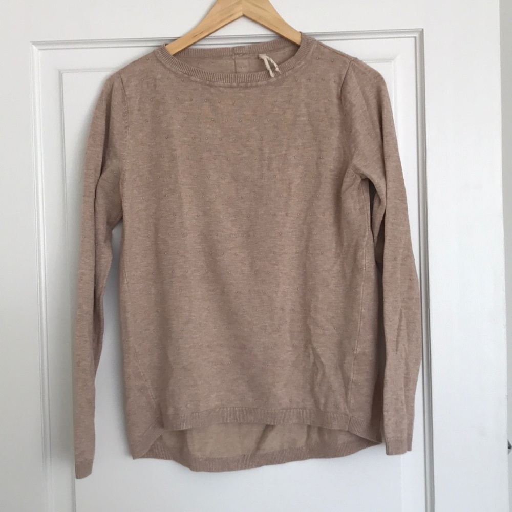 TeeBerry & weave dot textured sweater button back